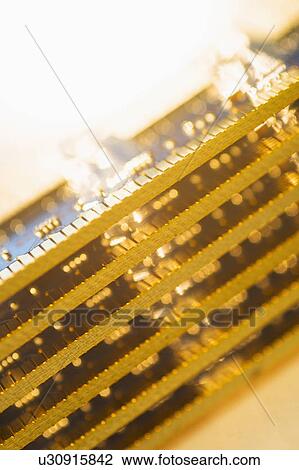 Stock Image - Studio shot of computer chips. Fotosearch