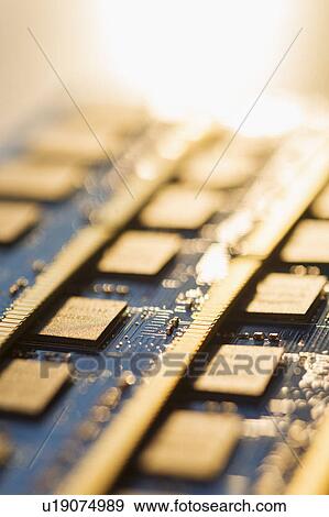 Stock Photo - Studio shot of computer chips. Fotosearch
