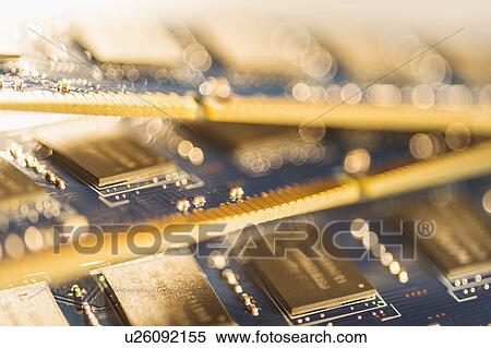 Stock Photography - Studio shot of computer chips. Fotosearch