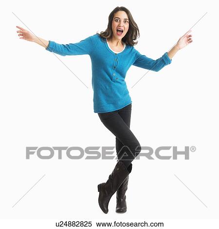 Stock Photography - Studio shot of young woman. Fotosearch