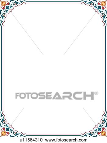 緑 そして 赤 花のボーダー クリップアート 切り張り イラスト 絵画 集 U Fotosearch