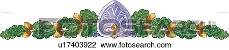 Acorns on branches with purple centerpiece Design Ornament View Large Clip Art Graphic Clipart - Acorns on branches with purple centerpiece Design Ornament. Fotosearch