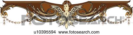 Angel Design Header View Large Clip Art Graphic Clipart - Angel Design Header. Fotosearch