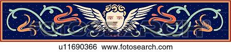 Clip Art - Angel Design Ornament. Fotosearch