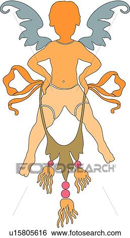 Angel with blue wings View Large Clip Art Graphic Clip Art - Angel with blue wings . Fotosearch