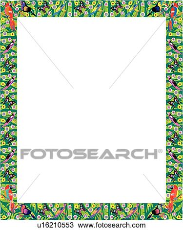 Clipart - Animals in the wild frame. Fotosearch
