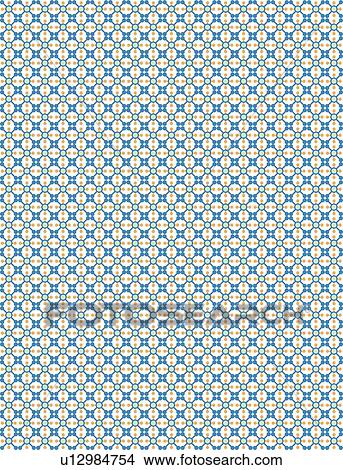Clipart - Aqua, Tan and White Background Pattern. Fotosearch