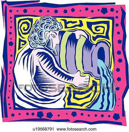 Aquarius View Large Clip Art Graphic Clipart - Aquarius . Fotosearch