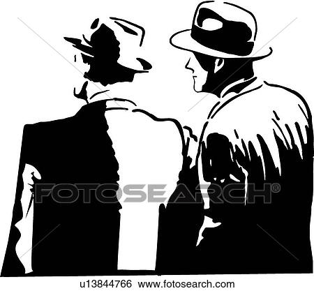 Back view of two men View Large Clip Art Graphic Clip Art - Back view of two men. Fotosearch