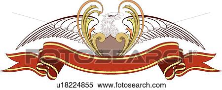 Bald eagle banner with copy space View Large Clip Art Graphic Clipart - Bald eagle banner with copy space. Fotosearch