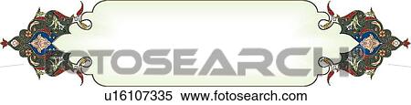 Banner with copy space and detail design View Large Clip Art Graphic Clipart - Banner with copy space and detail design . Fotosearch