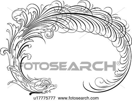 Bird Calligraphic Design View Large Clip Art Graphic Clip Art - Bird Calligraphic Design. Fotosearch