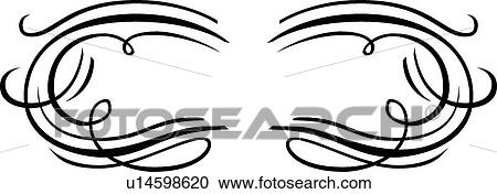 Clipart - Black and white copy space header . Fotosearch