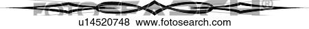 Black and white decorative rule View Large Clip Art Graphic Clip Art - Black and white decorative rule . Fotosearch