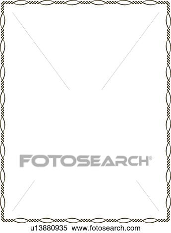 Clipart - Black Delicate Border. Fotosearch