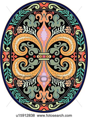 Black, yellow and orange oval Design Ornament View Large Clip Art Graphic Clip Art - Black, yellow and orange oval Design Ornament. Fotosearch
