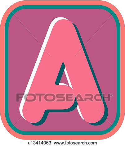 Clipart - Blister Capital A. Fotosearch