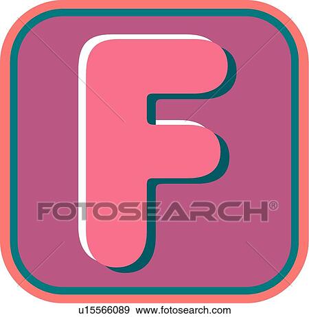 Blister Capital F View Large Clip Art Graphic Clip Art - Blister Capital F. Fotosearch