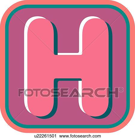 Blister Capital H View Large Clip Art Graphic Clipart - Blister Capital H. Fotosearch
