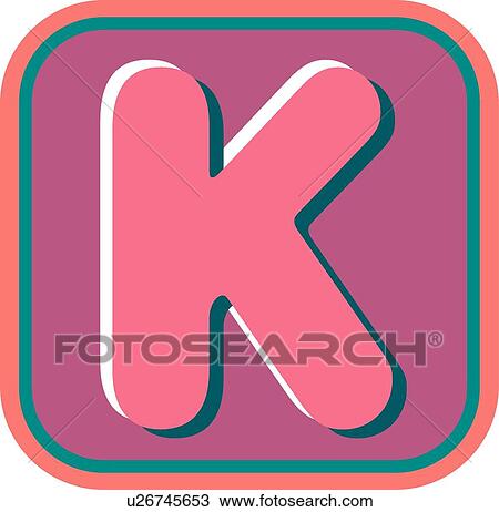 Clipart - Blister Capital K. Fotosearch