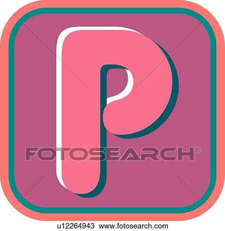 Clipart - Blister Capital P. Fotosearch