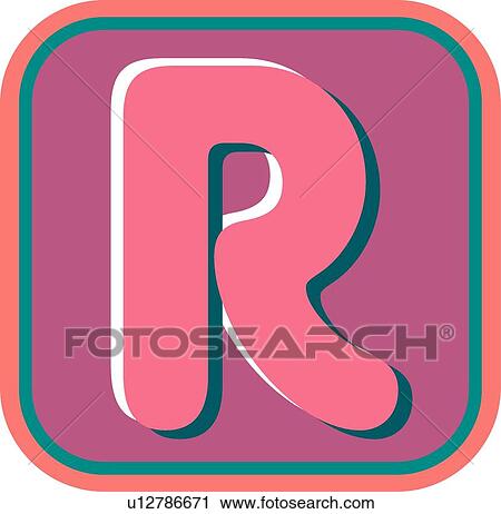 Blister Capital R View Large Clip Art Graphic Clipart - Blister Capital R. Fotosearch