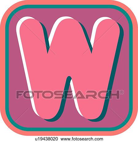 Clipart - Blister Capital W. Fotosearch