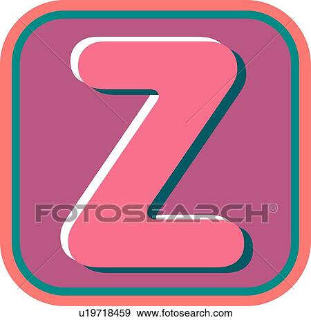 Blister Capital Z View Large Clip Art Graphic Clip Art - Blister Capital Z. Fotosearch