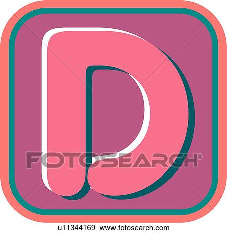 Blister letter D View Large Clip Art Graphic Clip Art - Blister letter D. Fotosearch