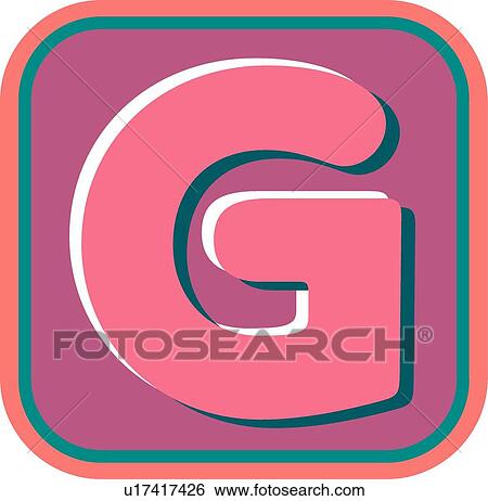 Clip Art - Blister letter G. Fotosearch