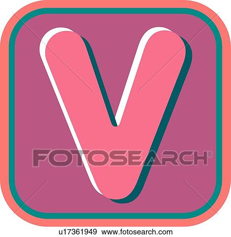 Blister letter V View Large Clip Art Graphic Clip Art - Blister letter V. Fotosearch