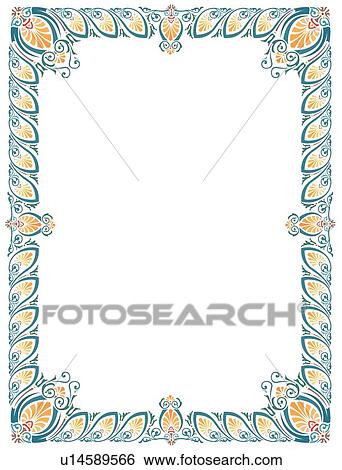 Blue and Gold Border View Large Clip Art Graphic Clip Art - Blue and Gold Border. Fotosearch