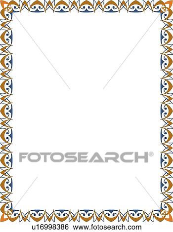 Blue and Gold Border View Large Clip Art Graphic Clip Art - Blue and Gold Border. Fotosearch