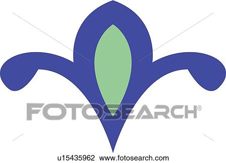 Clipart - Blue and green design . Fotosearch