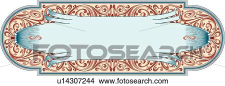 Blue and red header Frame View Large Clip Art Graphic Clipart - Blue and red header Frame. Fotosearch