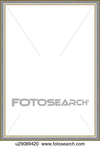 Blue and silver rope arabesque Border View Large Clip Art Graphic Clipart - Blue and silver rope arabesque Border. Fotosearch
