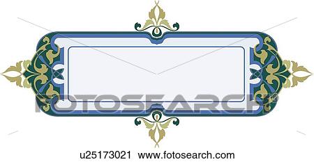 Blue banner with green leaves View Large Clip Art Graphic Clipart - Blue banner with green leaves. Fotosearch