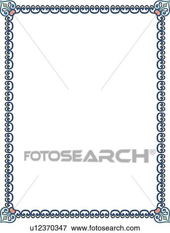 Blue Border with Decorative Corners View Large Clip Art Graphic Clip Art - Blue Border with Decorative Corners. Fotosearch