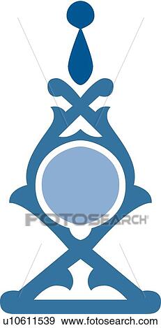 Blue circle and design View Large Clip Art Graphic Clip Art - Blue circle and design . Fotosearch