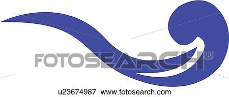 Blue curled leaf illustration View Large Clip Art Graphic Clip Art - Blue curled leaf illustration. Fotosearch