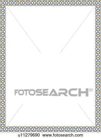 Blue Delicate Border View Large Clip Art Graphic Clipart - Blue Delicate Border. Fotosearch