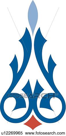 Blue design with red diamond View Large Clip Art Graphic Clipart - Blue design with red diamond . Fotosearch