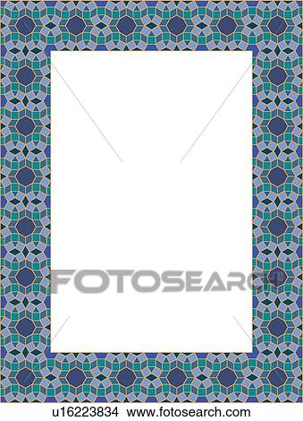 Blue Fractal Border View Large Clip Art Graphic Clipart - Blue Fractal Border. Fotosearch