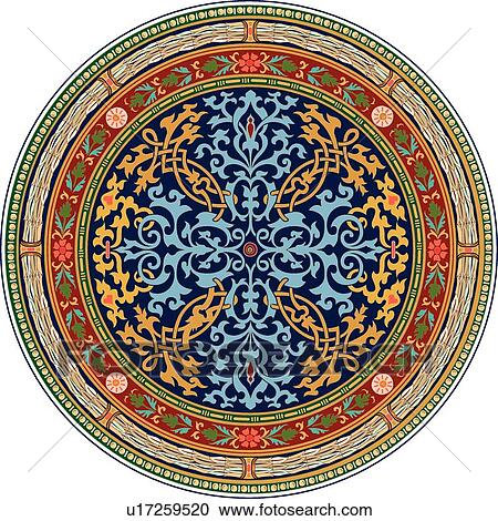 Blue, green, yellow and red round Design Ornament View Large Clip Art Graphic Clipart - Blue, green, yellow and red round Design Ornament. Fotosearch