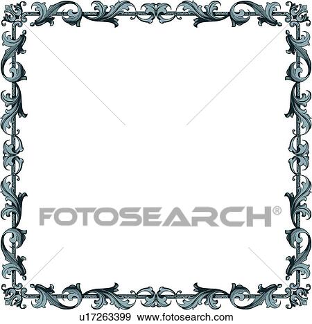 Blue leaf square frame View Large Clip Art Graphic Clip Art - Blue leaf square frame. Fotosearch
