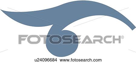Blue line and swirl View Large Clip Art Graphic Clipart - Blue line and swirl . Fotosearch