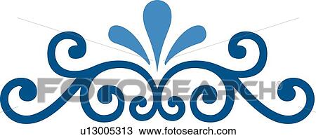 Blue lines and swirls View Large Clip Art Graphic Clipart - Blue lines and swirls . Fotosearch