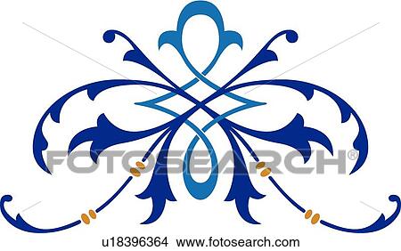 Blue lines and swirls View Large Clip Art Graphic Clipart - Blue lines and swirls . Fotosearch