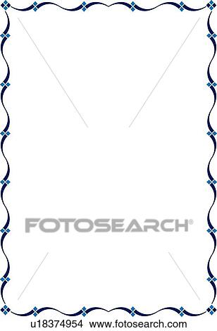 Clipart - Blue Modern Border. Fotosearch