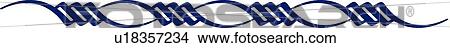 Clipart - Blue Rope Header. Fotosearch